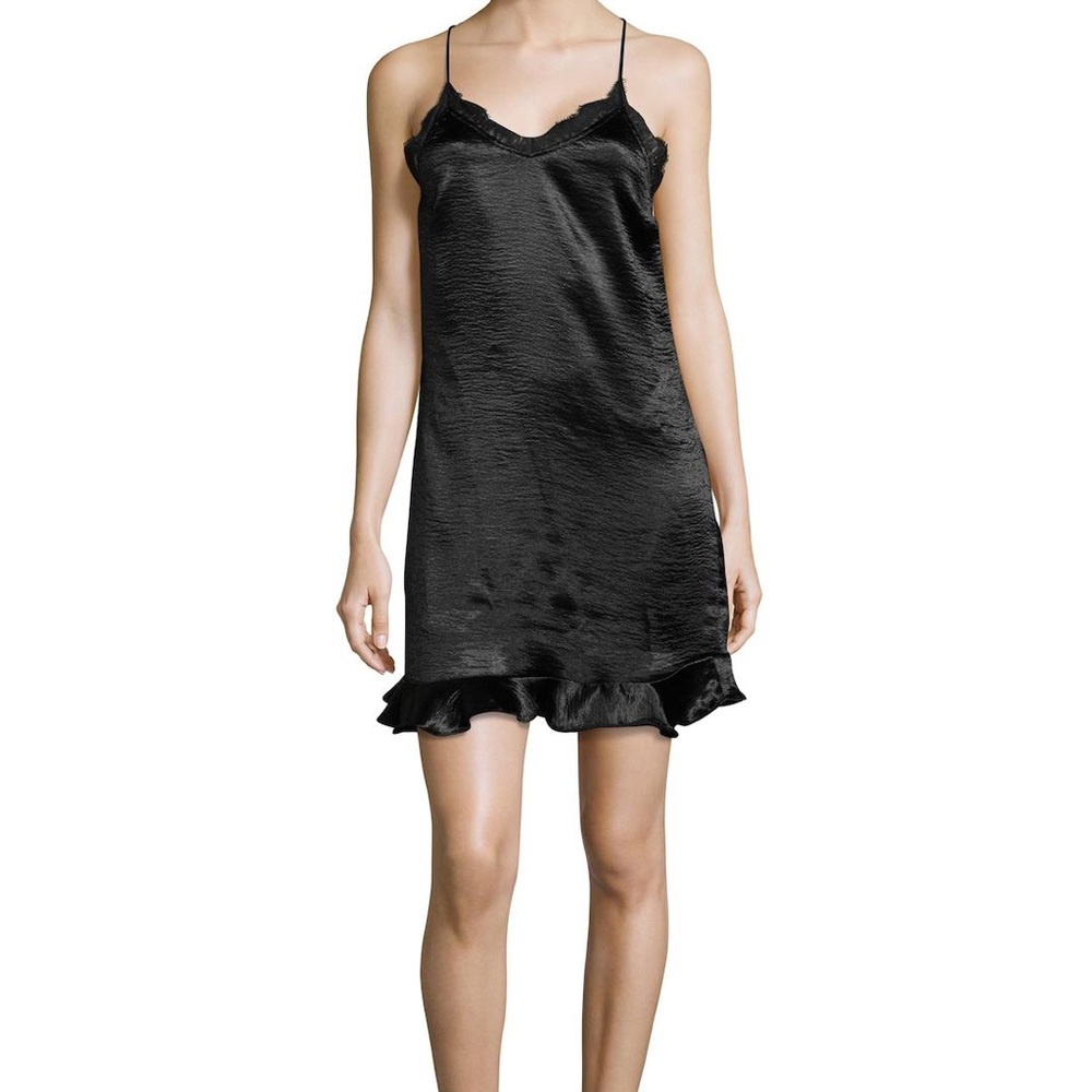 Black Satin Slip Dress